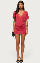 Edikted Yaara Wrap Mini Dress