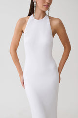 Halley Back T-Strap Maxi Dress - White