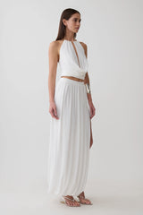 Banks Halter Neck Top With Hardware - White
