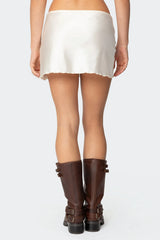 Bexley Bow Satin Effect Mini Skirt