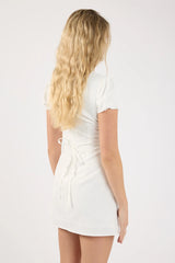 Perfect Stranger Aurora Keyhole Mini Dress White