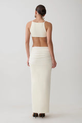 Nathaelie Sleeveless Maxi Dress - White