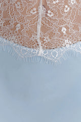 Pilar Strapless Satin And Lace Maxi Dress - Cornflower Blue