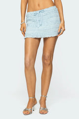 Mari Ruffle Chiffon Mini Skirt