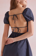 Beverly and Beck Satin Strapless Mini Dress