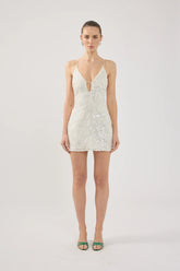 Perfect Stranger Essie Sequin Mini Dress Off White
