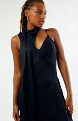 WEWOREWHAT Wrap Neck Maxi Slip Dress