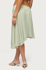 Evia Lacey Asymmetric Midi Skirt