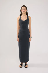 Perfect Stranger Silas Racer Back Maxi Dress Charcoal