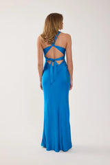 Perfect Stranger Ellie Twist Front Maxi Dress Cornflower Blue