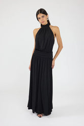Perfect Stranger Finn Halter Maxi Dress Black