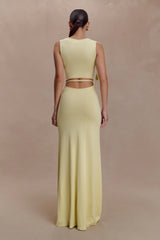 Monay Tulip Maxi Dress - Lemon