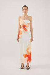 Perfect Stranger Enara Bloom Maxi Dress Orange Print