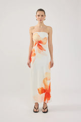 Perfect Stranger Enara Bloom Maxi Dress Orange Print