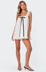 Edikted Rayne Lacey Babydoll Mini Dress