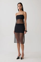 Claudia Sheer Sleeveless Top - Black