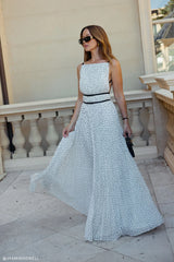 Clarisse Pleated Maxi Dress - Polka Dot