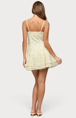 Edikted Daphna Floral Chiffon Mini Dress