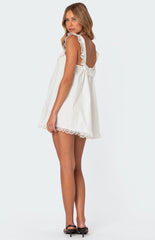 Edikted Rayne Lacey Babydoll Mini Dress