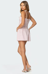 Edikted Cordelia Striped Mini Dress