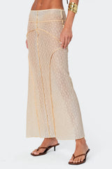 Inside Out Sheer Lace Maxi Skirt