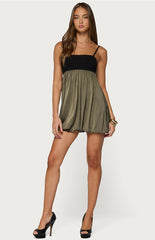 Edikted Jonna Contrast Bubble Mini Dress