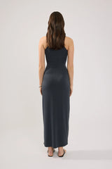 Perfect Stranger Silas Racer Back Maxi Dress Charcoal