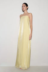 Olivia Strapless Maxi Dress - Lemon
