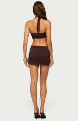 Edikted Kelcey Bead Cutout Knit Mini Dress