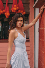 Perfect Stranger Beau Dropwaist Maxi Dress Light Blue