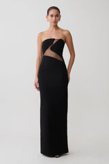 Lianne Strapless Maxi Dress - Black