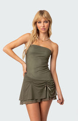 Edikted Evelin Ruched Hem Mini Dress