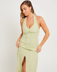 Darcy Check Maxi Dress