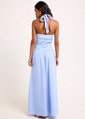 Alex Plunge Striped Maxi Dress