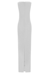 Magnolia Sleeveless Diamante Maxi Dress - Silver