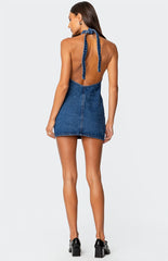 Edikted Melia Sheer Lace Mini Dress