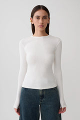 Leny Long Sleeve Top - White
