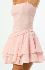 Your Favorite Lily Removable Strap Smocked Mini Dress