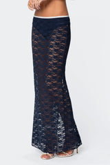 Vara Sheer Lace Maxi Skirt