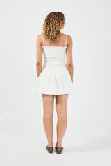 Perfect Stranger Cameron Pintuck Mini Dress White