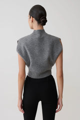 Niko Knit Oversized Top - Charcoal