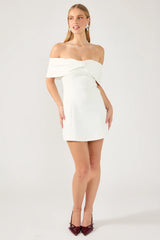 Perfect Stranger Lassie Bow Mini Dress White