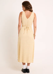 Sunday Seersucker Check Maxi Dress