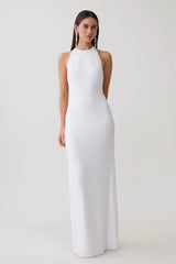 Halley Back T-Strap Maxi Dress - White