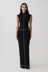 Malone Bandage Knit Midi Dress - Black