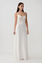 Bray Knit & Lace Maxi Dress - Ivory