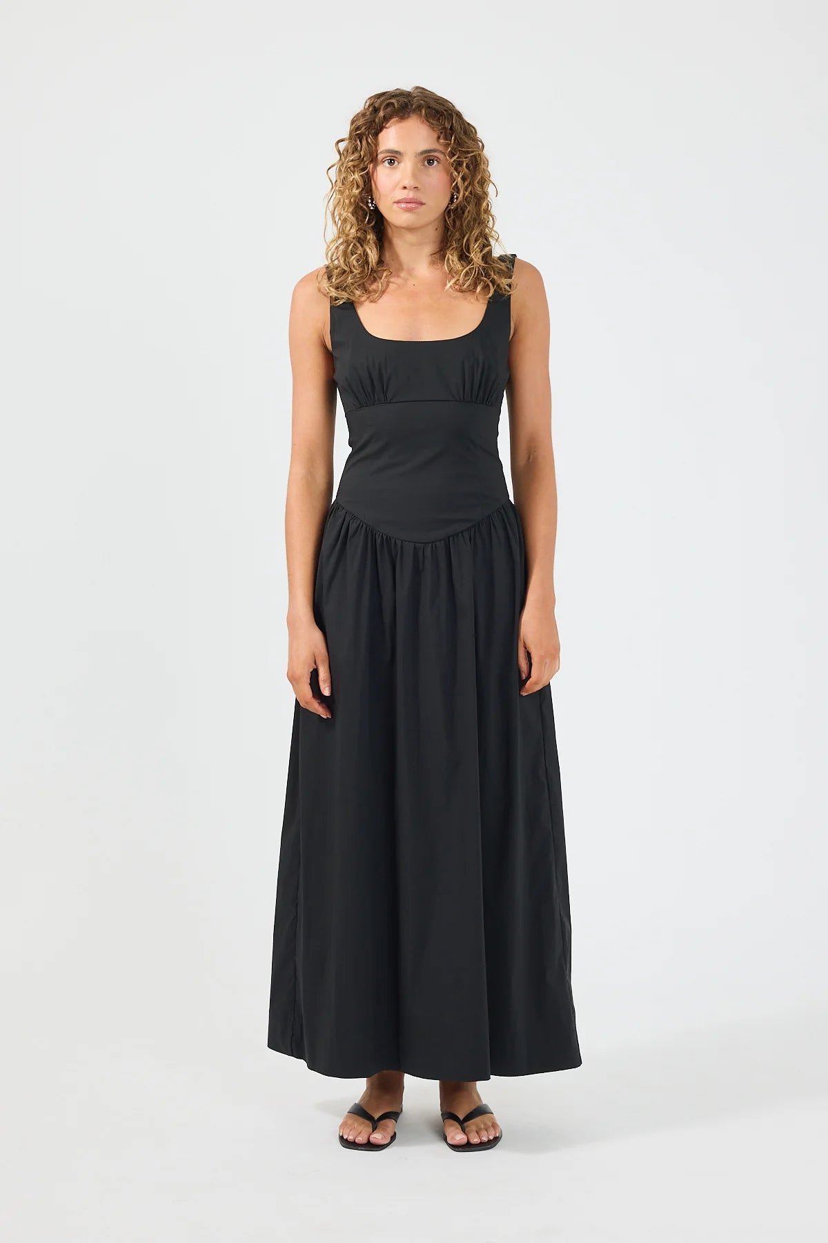 Perfect Stranger Ayana Corset Maxi Dress Black