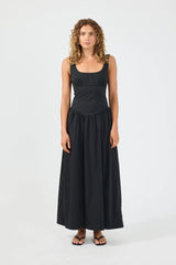 Perfect Stranger Ayana Corset Maxi Dress Black