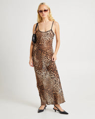 Alora Leopard Slip Maxi Dress