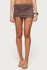 Cheryl Beaded Fringe Mini Skirt